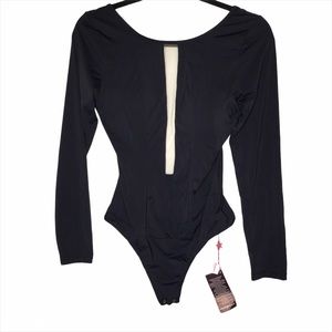 Planet Girls Black Long Sleeve Bodysuit Size Large